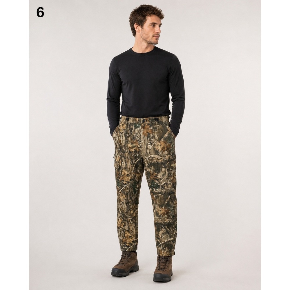 Duke‎ + Boone Realtree Hunting Camo Pants Mens 2XL Brown Cotton Cargo Pockets